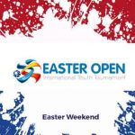 Holland Easter Open logo set on a Netherlands national flag